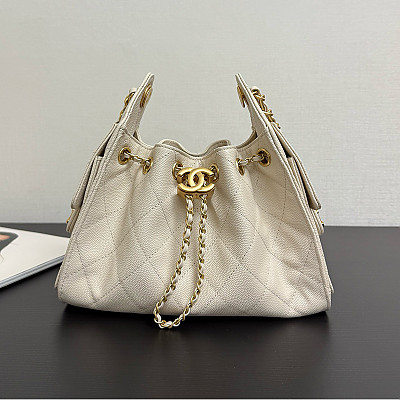 CHANEL-AS5311 샤넬 블랙 캐비어 가죽 CHANEL 25 미디엄 백