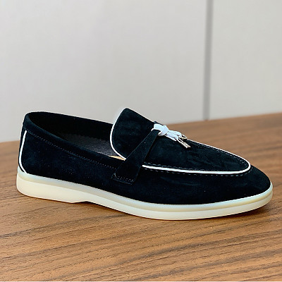 Loro Piana-052733 로로 피아나 스웨이드 테두리 스티치 플랫 슈즈 남녀성용 (10컬러)