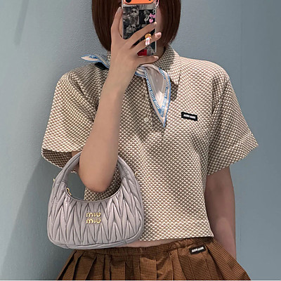 MIUMIU-07111 미우미우 미우미우 2026SS 체크무늬 반팔