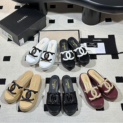 CHANEL-07311 샤넬 2026SS 웨지 힐 플랫폼 슬리퍼