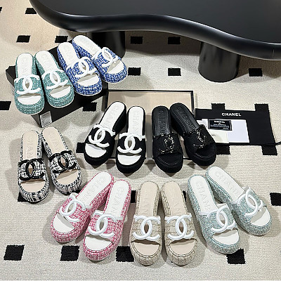 CHANEL-07312 샤넬 2026SS 웨지 힐 플랫폼 슬리퍼