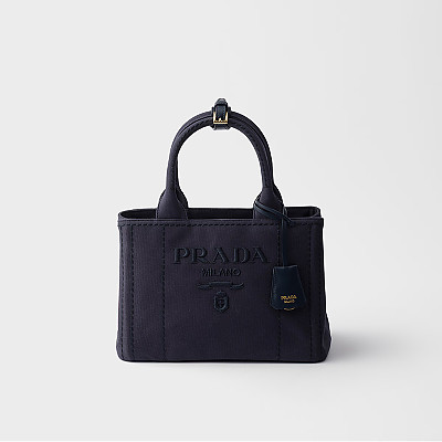 [스페셜오더]PRADA-1BG464 프라다 자르디니에르 스몰 코튼 캔버스 백 발틱 블루