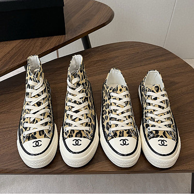 CHANEL-08225 샤넬 2026SS 캐주얼 표범 무늬 캔버스 신발