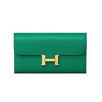 [스페셜오더]HERMES-H063626 에르메스 느와르 앱송 Constance 콘스탄스 실버 하드웨어 롱 월릿