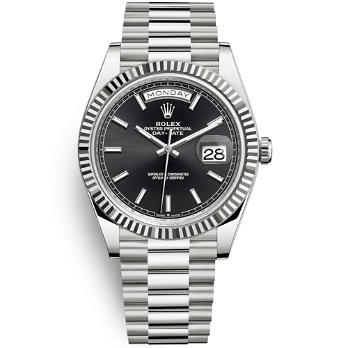 [스페셜오더]ROLEX-롤렉스 데이-데이트 스틸 블랙다이얼 레플리카워치40mm