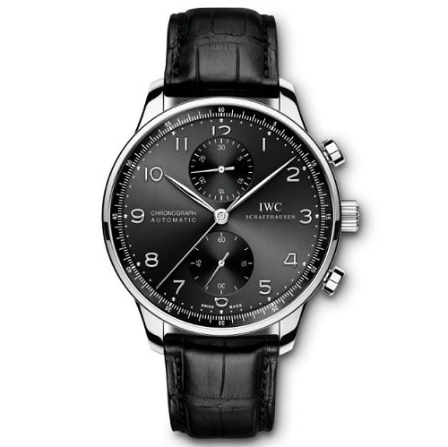 [스페셜오더]IWC-IW371447 아이더블유씨 포르투기저 크로노그래프 스틸 블랙다이얼 이미테이션시계41mm