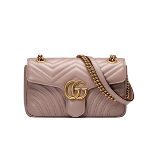 [스페셜오더]Gucci-443497 구찌 화이트 더블 G 스터드 GG 마몽 스몰 숄더백 26cm