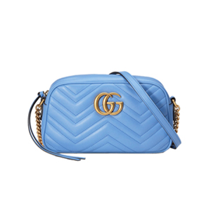 [스페셜오더]GUCCI-447632-8179 구찌 GG 마몽 실버메탈릭 펄 디테일 스몰 마틀라세 숄더백