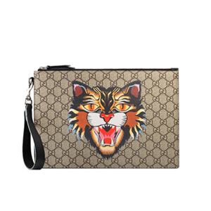 GUCCI-473904 8666 구찌 베스트리에 GG 수프림 호랑이 프린트 이미테이션파우치