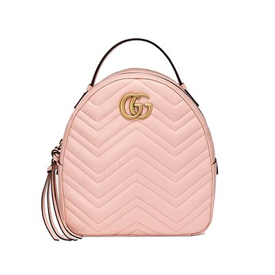 [스페셜오더]GUCCI-476671 6433 구찌 GG 마몽 퀼트 레드가죽 백팩