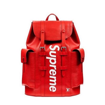 LOUIS VUITTON-루이비통 X Supreme 슈프림 콜라보 에삐 레더 레드 BUMBAG 힙색