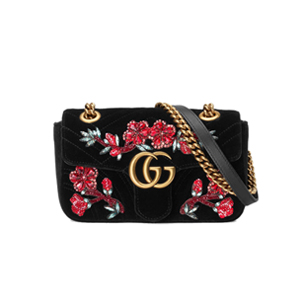 [스페셜오더]GUCCI-446744 1000 구찌 GG 마몽 블랙 미니 숄더백