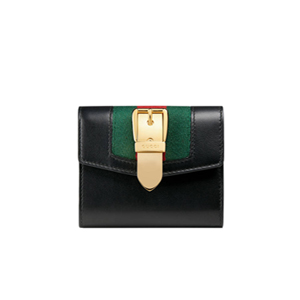 [스페셜오더]GUCCI-476081 1060 구찌 실비 Web 블랙 반지갑