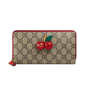 [스페셜오더]GUCCI-476050 8694 구찌 체리 장식 GG 수프림 카드 케이스