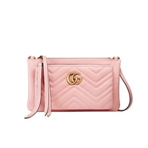 GUCCI-453878 5909 구찌 GG 마몽 파우치 라이트 핑크 숄더 스트랩 백