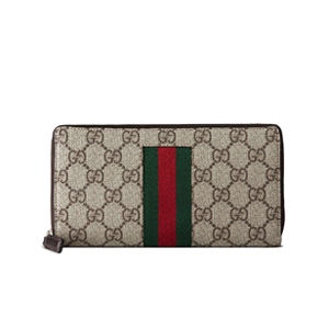 GUCCI-408831 1095 구찌 GG 수프림 Web 지퍼 어라운드 장지갑