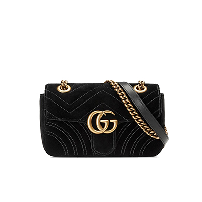 [스페셜오더]GUCCI-446744 1000 구찌 GG 마몽 블랙 미니 숄더백