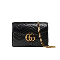 [스페셜오더]GUCCI-474575 1000 구찌 GG 마몽 블랙 마틀라세 미니백