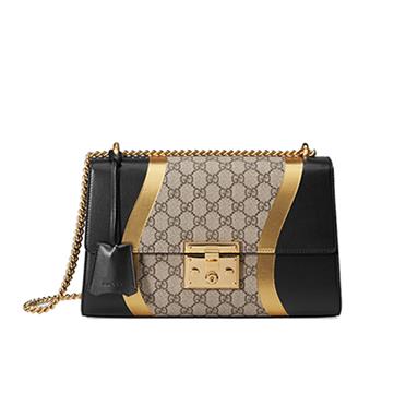 [스페셜오더]GUCCI-432679 8752 구찌 패드락 GG 수프림 블랙가죽 미디엄 숄더백