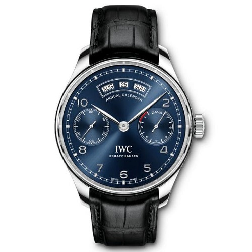 [스페셜오더]IWC-IW503502 IWC 포르투기저 애뉴얼 캘린더 스틸 블루 다이얼 시계 44mm