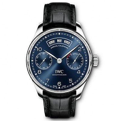 [스페셜오더]IWC-IW503502 IWC 포르투기저 애뉴얼 캘린더 스틸 블루 다이얼 시계 44mm