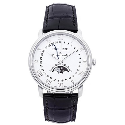 [스페셜오더]BLANCPAIN-블랑팡 빌레레 컴플리트 캘린더 문페이스 로즈골드 가죽스트랩 워치40mm