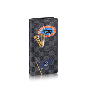 [스페셜오더]LOUIS VUITTON-M67765 루이비통 느와르 퀴르 토뤼옹 가죽 LV 써클 시그니처 브라짜 월릿