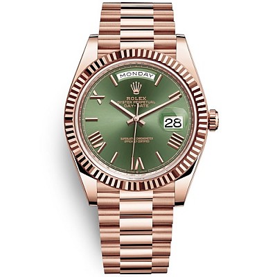 [스페셜오더]ROLEX-롤렉스 데이-데이트 에버로즈 골드 올리브 그린다이얼 시계40mm