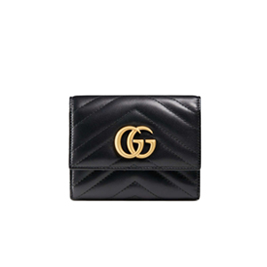 [스페셜오더]GUCCI-474802 6433 구찌 GG 마몽 레드 마틀라세 쉐브론 2단 지갑