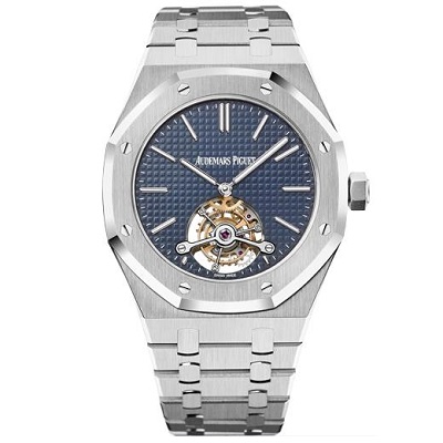 [스페셜오더]Audemars Piguet-오데마 피게 로얄 오크 뚜르비용 엑스트라-씬 핑크 골드 블루다이얼 워치41mm