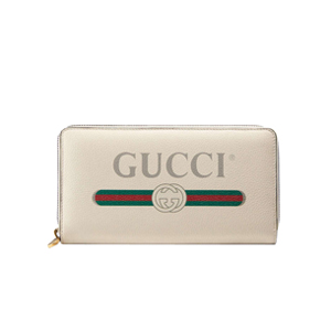 [스페셜오더]GUCCI-496317 6461 구찌 프린트 로고 레드 지퍼 어라운드 장지갑