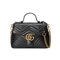 [스페셜오더]GUCCI-498110 1000 구찌 GG 마몽 블랙 스몰 탑 핸들백