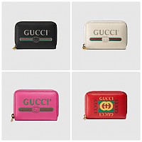 [스페셜오더]GUCCI-496319 8840 구찌 프린트 로고 핫핑크 카드 케이스