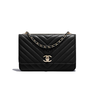 [스페셜오더]CHANEL-A80982 샤넬 램스킨 쉐브론 핑크 골드메탈 WOC 체인 지갑