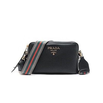 PRADA-1BH082 프라다짝퉁 화이트 미디엄 더블 지퍼 카메라 백 22cm