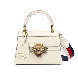 [스페셜오더]GUCCI-476541 9753 구찌 GG 수프림 캔버스 화이트 가죽 Queen Margaret 탑 핸들 백