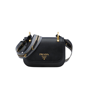 [스페셜오더]PRADA-1BD110 프라다 블랙 멀티컬러 패브릭 숄더스트랩 숄더백