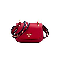 [스페셜오더]PRADA-1BD110 프라다 화이트 멀티컬러 패브릭 숄더스트랩 숄더백