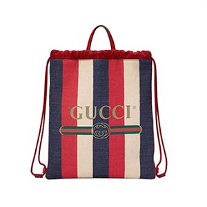 GUCCI 473872-1071 구찌 GG 블랙 소프트 GG 슈프림 드로우스트링 백팩