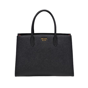 [스페셜오더]PRADA-1BA153 프라다 네이비 사피아노 가죽 라지 비블리오텍 토트백