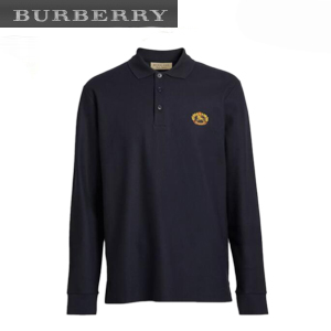 [스페셜오더]BURBERRY-80036001 버버리 레드 코튼 롱 슬리브 아카이브 로고 피케 폴로 셔츠