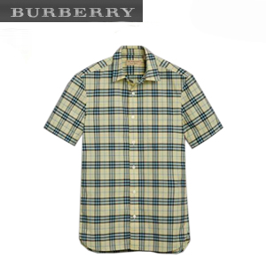 [스페셜오더]BURBERRY-80029271 버버리 쇼트 슬리브 크림슨 레드 체크 셔츠