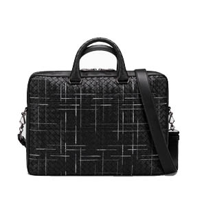 [스페셜오더]BOTTEGA VENETA-481087 보테가 베네타 네로 인트레치아토 나파 아틀라스 브리프케이스