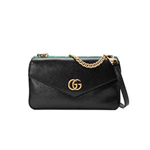 [스페셜오더]GUCCI-524822 8419 구찌 블랙 화이트 가죽 더블 숄더백