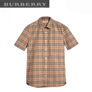 [스페셜오더]BURBERRY-80029271 버버리 쇼트 슬리브 라벤더 블루 체크 셔츠