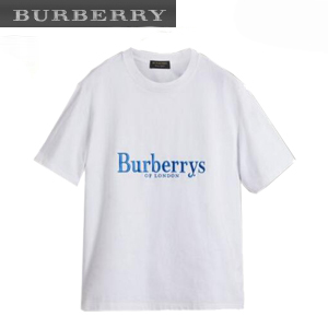 BURBERRY-45476981 버버리 블루 Burberry 프린트 티셔츠(남여공용)