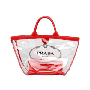 [스페셜오더]PRADA-1BG166 프라다 플렉시글라스 실크스크린 로고 화이트 핸드백