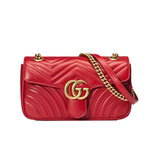 [스페셜오더]Gucci-443497 구찌 블랙 더블 G 스터드 GG 마몽 스몰 숄더백 26cm