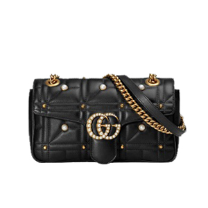 [스페셜오더]Gucci-443497 구찌 블랙 페이던트 GG 마몽 스몰 숄더백 26cm