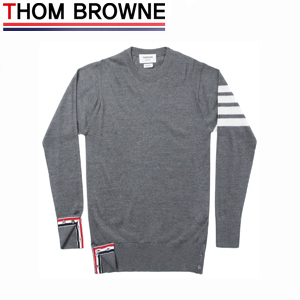 THOM BROWNE- 톰 브라운 풀오버 클래식 니트 그레이